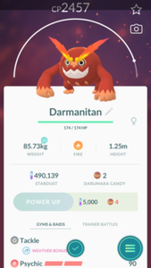 Pokemon Trade Go Darmanitan Darumaka Evolution Ebay