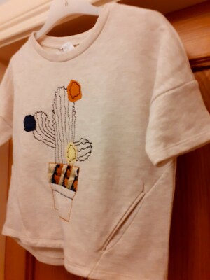Mango Kinder Mädchen marineblau rosa weiß gemustert Pincho Alter 7-8 Jahre