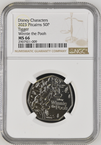 2023 PITCAIN ISLAND 50p DISNEY'S WINNIE POOH - TIGGER - NGC MS66 not niue - Picture 3 of 9