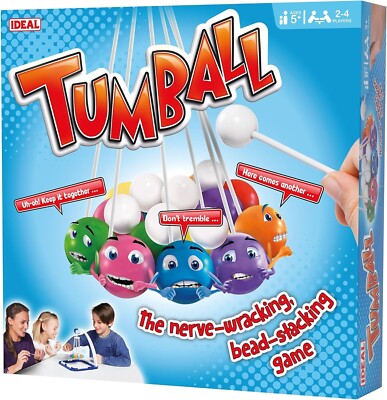 IDEAL Tumball die Nervenwackeln Perlen Stapeln Familienspiel Neu Kinder Weihnachten Spielzeug 5+