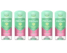 Mitchum Womens Antiperspirant Deodorant Clear Gel Powder Fresh 3.4oz - 5 Pack