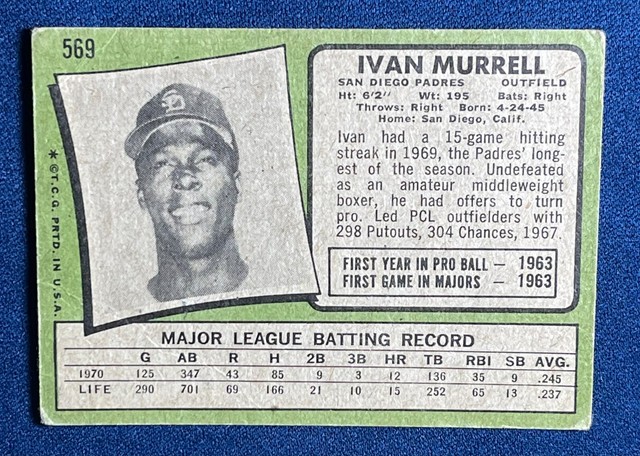 1971 Topps - #569 Ivan Murrell for sale online | eBay