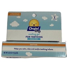 ORAJEL Baby Cooling Gel For Teething  Drug-Free  .33 oz  NIB