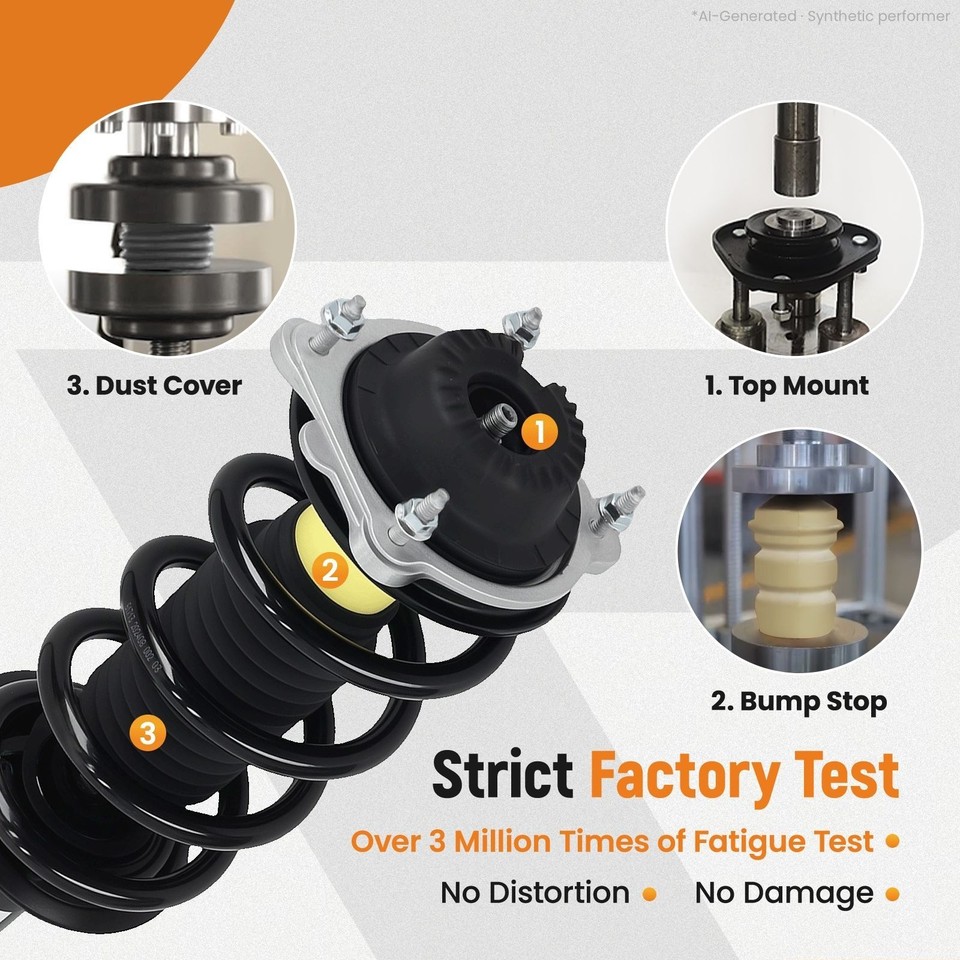 Front Pair Complete Struts & Coil Spring Assemblies For 2012-18 Audi A7 ...