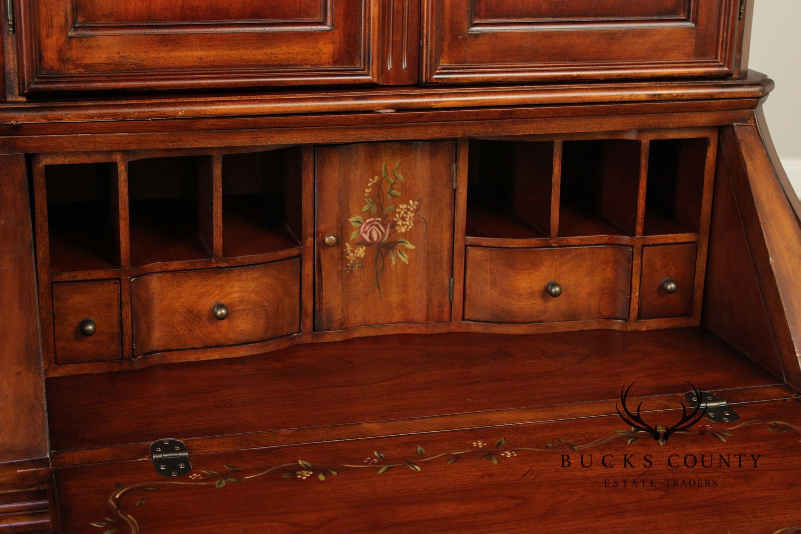 Ethan Allen Tuscany Collection Paint Decorated Secretary Desk