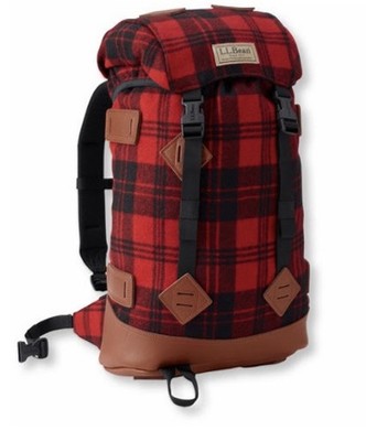 Stylish Plaid Backpack in Burgundy and Tan Plaid Stylish Small Backpack / Purse Burgundy / Zip Top  main image 4