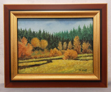 ORIGINAL ÖLGEMÄLDE Unikat v. RUDOLF WEISS, *IM HERBST*, 24/18 cm, *NEU*