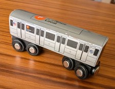 Munipals Wooden NYC MTA Subway F TRAIN 6 AVENUE LOCAL works w/Thomas, Brio