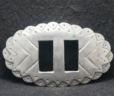 XF03125 AMAZING VINTAGE 1970s ABSTRACT ARTWORK UNISEX FASHION BELT BUCKLE