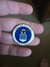 US AIR FORCE USAF REGULAR EMBLEM LAPEL PIN BADGE 1 INCH