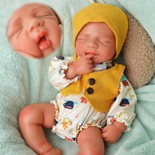 11.8in Reborn Baby Dolls Silicone Full Body Girl Open Mouth Doll
