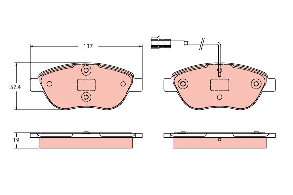 Für TRW GDB2421 HAM PADS.