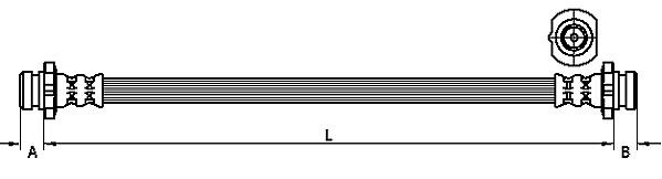 Metzger Bremsschlauch 4111272 FüR Nissan, Hinterachse Links, Hinterachse Rechts-image
