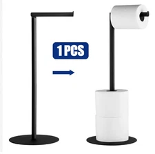 Toilet Paper Holder Stand Free Standing Bathroom Kitchen Towel Roll Organizer