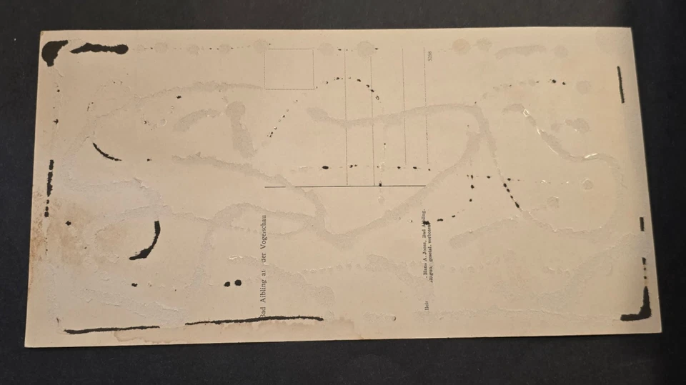 Mapa postal vintage de los Alpes suizos a color hoja sin cortar de 3 paneles vista de pájaro Foto 4 de 4