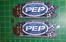 PEP Precision Engine Parts Racing Sticker Decal Pair Automotive High Performance