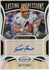 Brett Favre 2020 Panini Certified Lasting Impressions Autograph Card #LI-BF 8/10