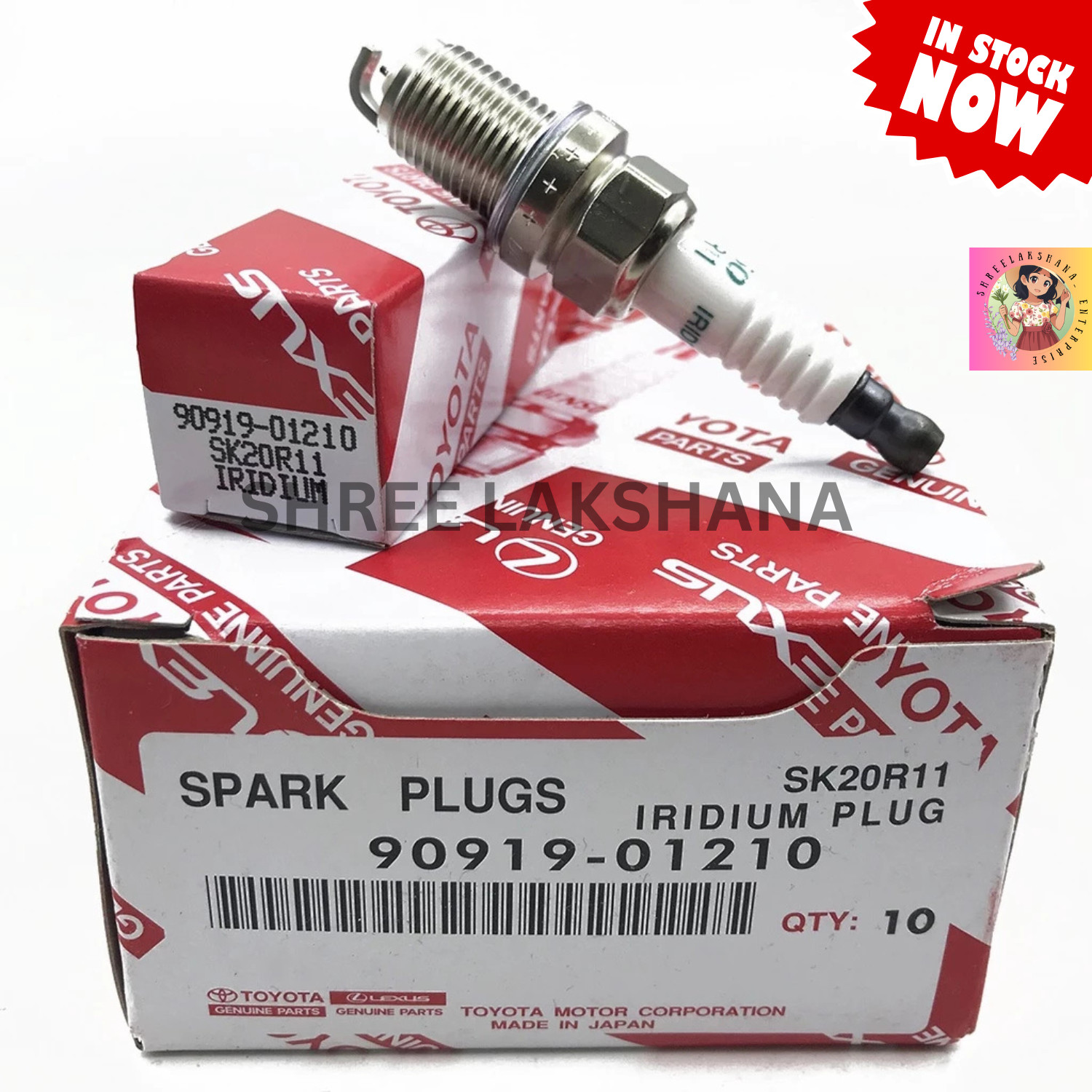 4pcs Spark Plug DENSO Iridium OEM Part No 90919-01210 SK20R11 3297 for Toyota