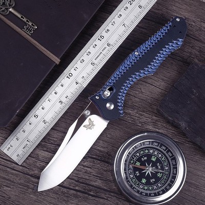 Blue Axle Lock Heavy High Quality Pocket Knife Outdoor Hunter Folder Knives Big