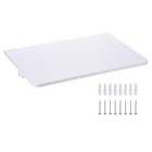 White Wall Mounted Floating Computer Desk PC Folding Table Space Saving Home — photo 10