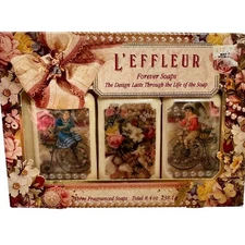 L'Effleur Forever Soaps Vintage Cynthia Hart Coty Floral Fragranced Soap Set NEW