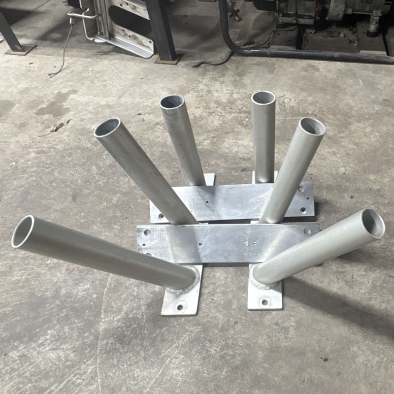 Aluminum Boat Mounted Fishing Rod Holder Rack for 3 Rods, Mountable, set of 2