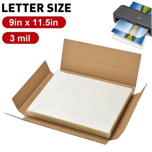 100 Pack 3 mil Thermal Laminating Pouches Sheets 11.5'' X 9" Inch Letter Size