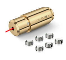 Bore Sight .45acp Red Dot Boresighter with Two Sets of Batteries