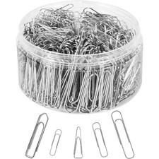 Paper Clips Assorted Sizes 580 PCS Silver Small Medium Large Paperclips for