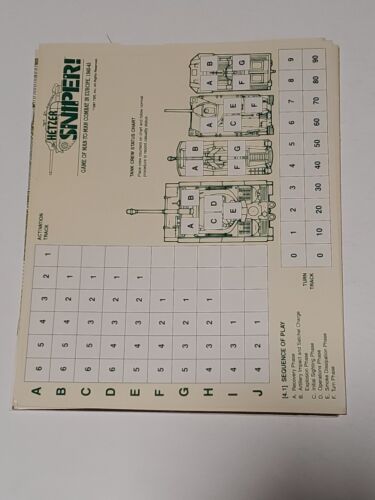 Hetzer Sniper 1987 & Sniper Special Forces 1988 War Strategy Board Games SPI TSR - Picture 9 of 24
