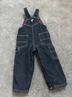EUC OshKosh B'gosh Denim Overalls Baby Girl Boy Size 24M Fleece Lined Dark Wash — photo 10