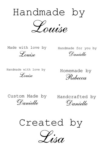 PERSONALISED HANDMADE BY RUBBER STAMP CUSTOMISED WITH YOUR NAME BUSINESS COMPANY - Picture 4 of 5