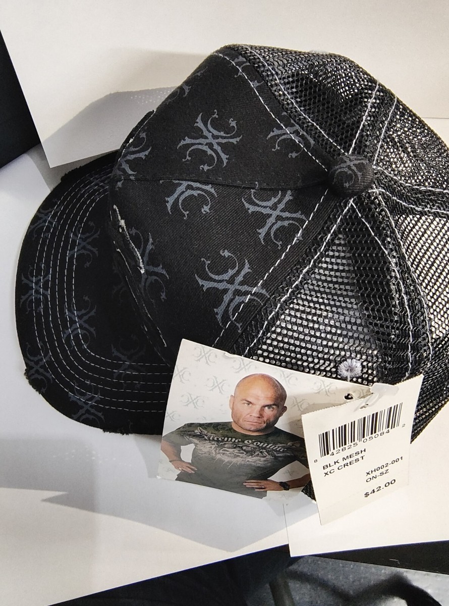Xtreme Couture Hat CXC Affliction Mesh Black Snapack Embroidered
