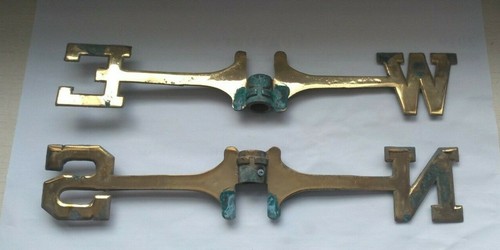 Weathervane Directionals 18'' Brass /semi weathered AS SHOWN FITS 3/4'' RODS - Picture 2 of 2