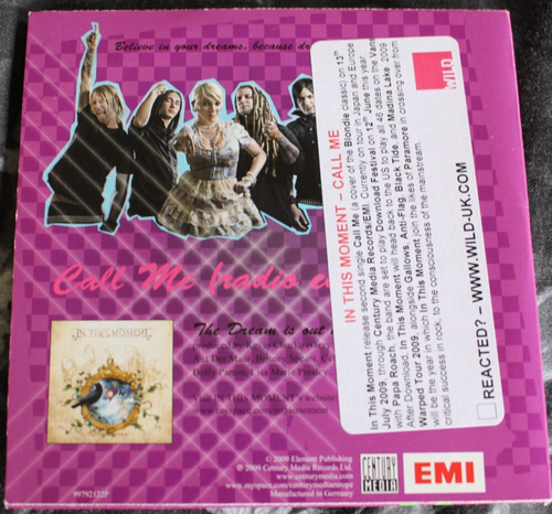 In This Moment - Call Me (Scarce 1 TRK GERMAN PROMO CD Single) NEAR MINT!! - Imagen 2 de 3