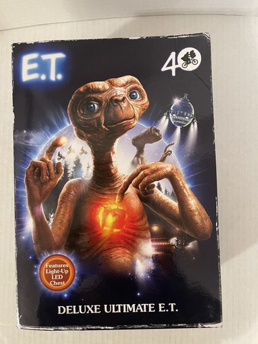 NECA E.T. 40th Anniversary Deluxe Ultimate E.T. with LED Chest 7” Action Figure - 第 1/9 張圖片