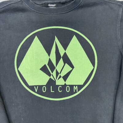 Volcom Wordmark Adult Large black crewneck sweatshirt