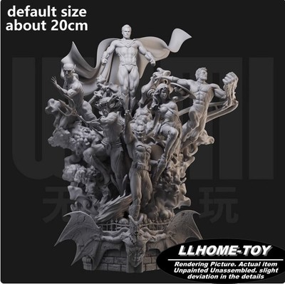 Anime Superheros Superman Batman Flash Resin 3D Print GK Figure DIY Model