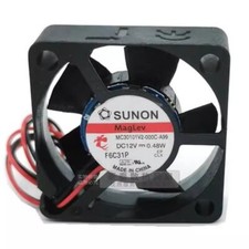 SUNON MC30101V2-000C-A99 3010 DC12V 0.48W 3CM 2-Wire Silent Cooling Fan