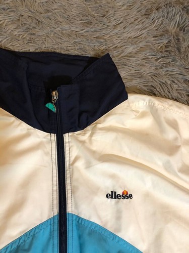 Chaqueta cortavientos Ellesse vintage ligera años 90 color blanco como nueva talla M - Imagen 2 de 5