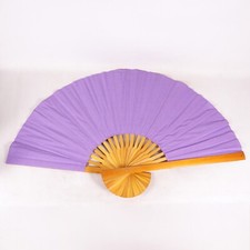 Large 40" x 24" Purple Wall Hanging Folding Hand Fan Art Decor Decoration