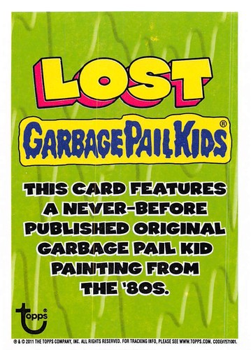 GARBAGE PAIL KIDS 2011 FLASHBACK SERIES 2 PICK-A-CARD YELLOW BASE STICKERS TOPPS - Picture 277 of 321