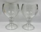 Anchor Hocking Schooner Margarita Goblets Glasses Pair Heavy Thick Wall Vintage