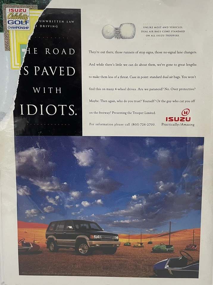 Isuzu Celeb Golf Championship 1995 programa firmado múltiple: Beckett LOA (#A58437) Foto 2 de 4