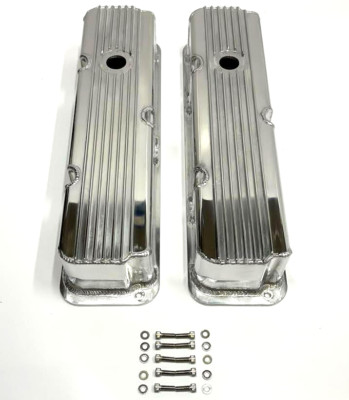 Ford FE Fin Fabricate polish Aluminum Tall Valve Cover BBF 332 352 390 427 428