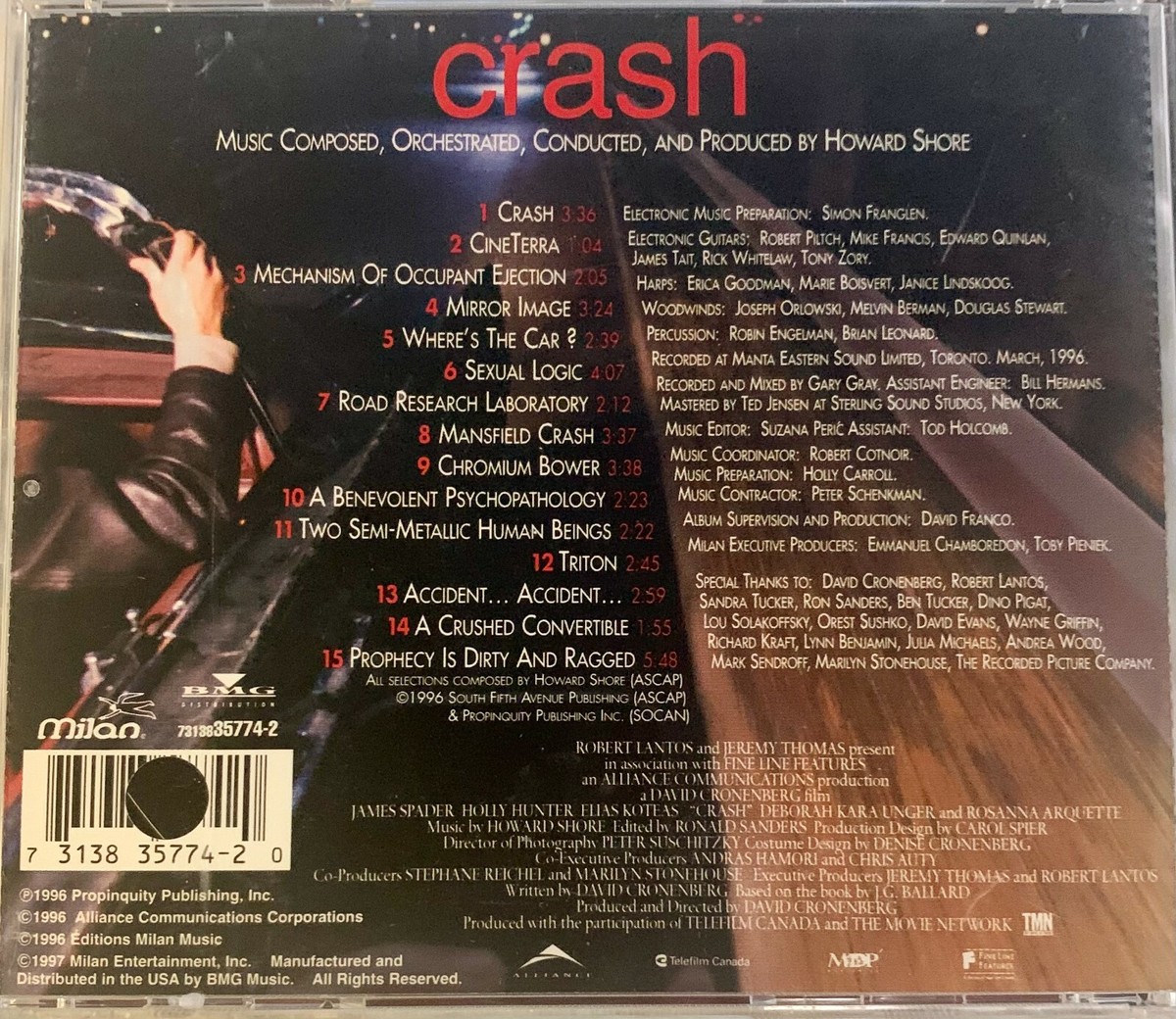 CRASH Movie Soundtrack CD- Music Composed, Conducted & Produce by