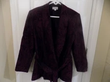 Holt Renfrew Ladies Size 12 Blazer, Black, Purple, Red Design