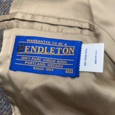 Men Pendleton Gray Multicolor 2 button Made in USA Suit Jacket Coat Size 42