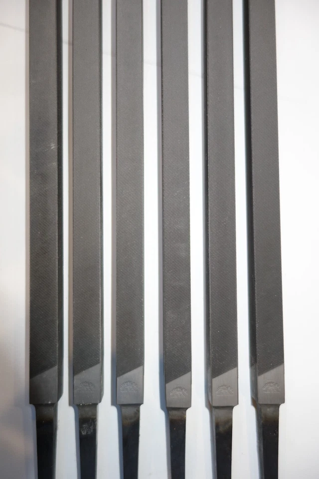 6 x Nicholson 13376 Square Smooth Hand File LARGE 12" - Vintage Made in USA NOS - Image 3 of 4