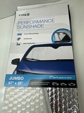 Folding Foil Car Sun Shade Film UV Protection Curtain Windshield Type A 67x28